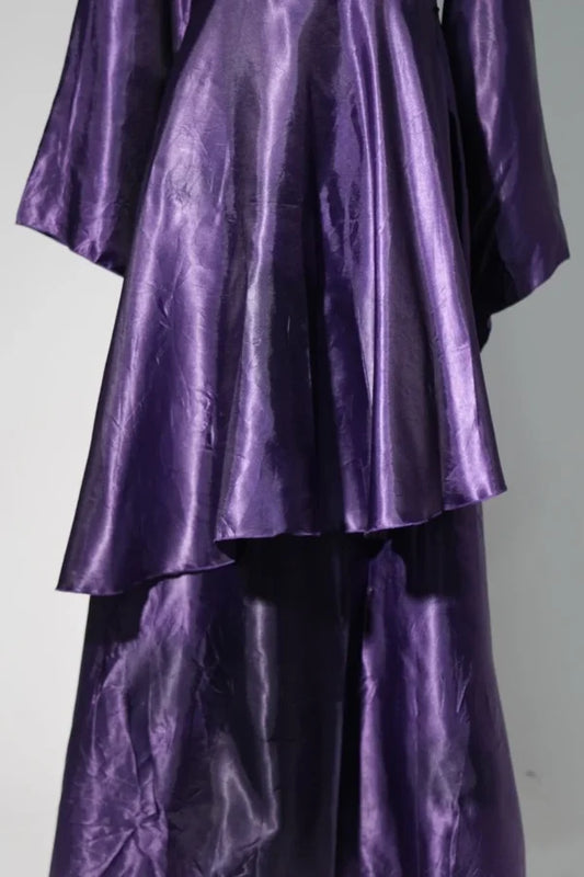Silk full sleeves tail style Purple