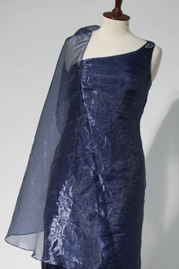 One shoulder maxi