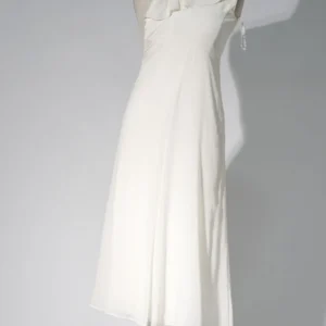 White platted dress