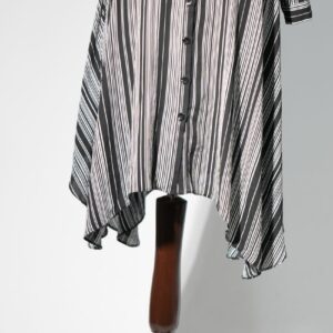 Shirt style linen dress