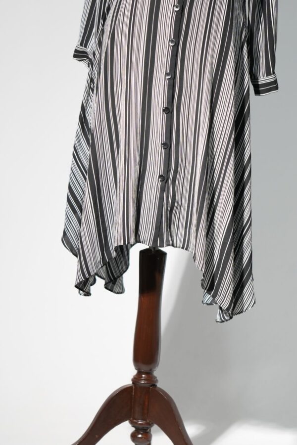 Shirt style linen dress